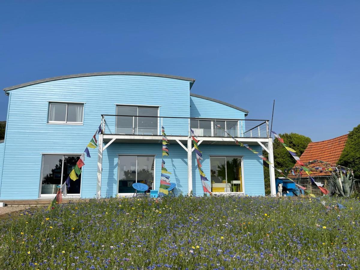 La Maison Bleue-Sciotot-Les Pieux Luaran gambar